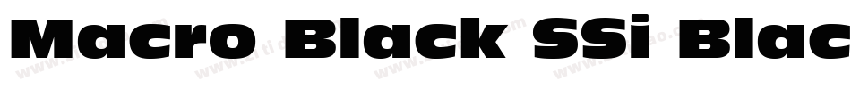 Macro Black SSi Black字体转换